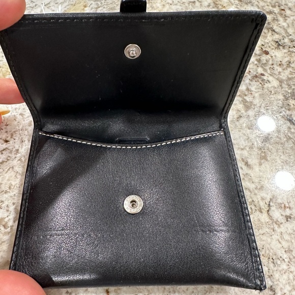 COACH Black Leather Wallet with Silver Buckle Excellent Condition - Picture 11 of 12